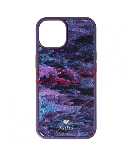 Husa iPhone 13, Plastic Dur, Marble - Purple